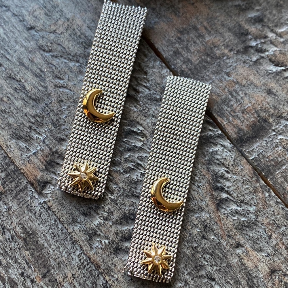 New Celestial Strip Dangle Earrings - image 4